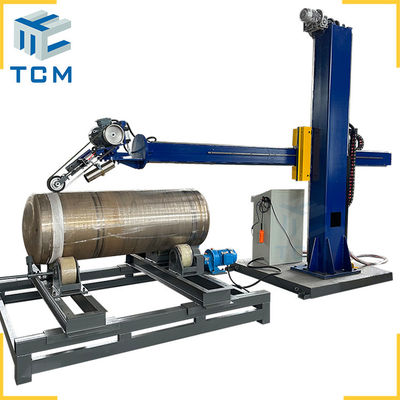 Mesin polesan stainless steel otomatis permukaan tangki 400V logam otomatis