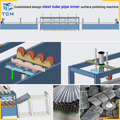 Saniter stainless steel pipa polishing mesin otomatis untuk tabung semikonduktor