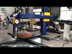 2 In 1 Mesin Polishing Otomatis Untuk Silinder Baja Tangki Cap Permukaan Grinding Buffing